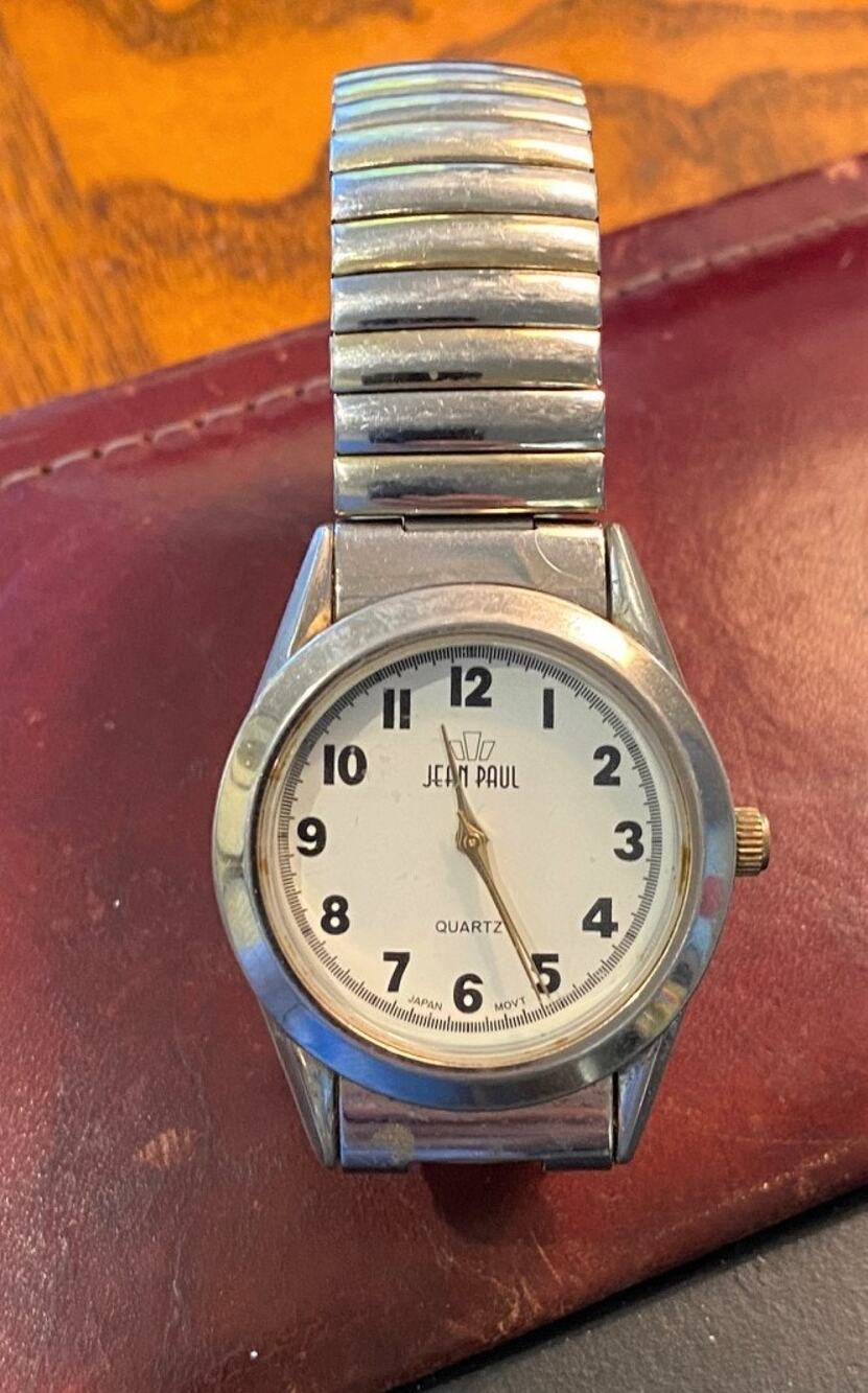 VTG Men's 36mm Silver Tone Jean Paul Watch,  Mineral Glass Crystal
